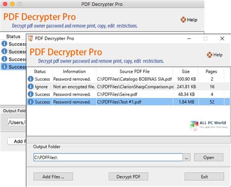Free access of Transportable File Decrypter